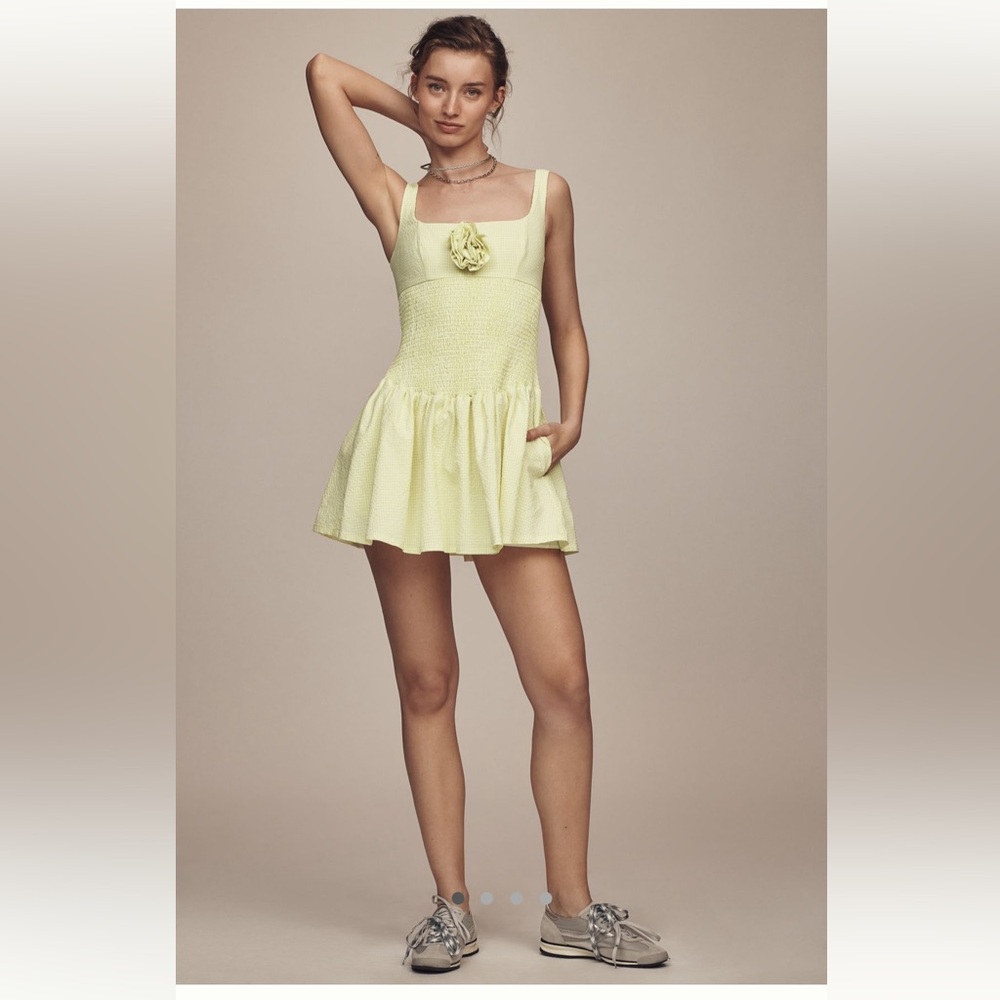 Maeve smocked rosette dress